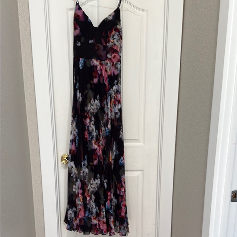 Pink and Red Embellished Maxi Sundress for Wedding Guests